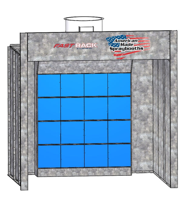 Fast Rack Equipment 12x12x9 Professional Finishing Open Face Spray Booth