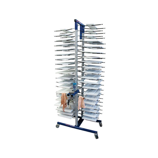 Cabinet Drying Tower with minimal-contact arms for doors and cabinet painting - finishing