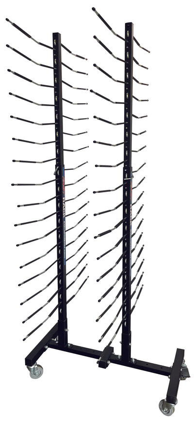 Adjustable 6-Way Mobile Blacked Out Drying Rack